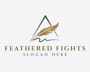 Quill Feather Pen logo design