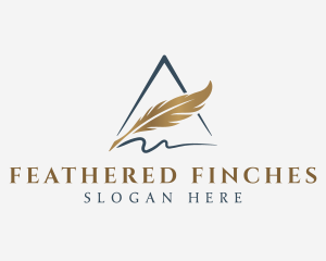 Quill Feather Pen logo design