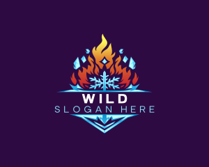 Ice Shard Flame Logo