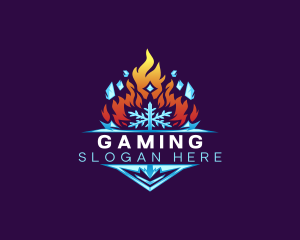 Ventilation - Ice Shard Flame logo design