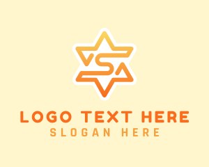 App - Hexagram Star Letter S logo design