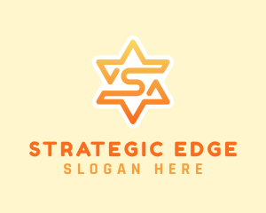 Hexagram Star Letter S logo design