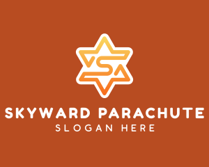 Hexagram Star Letter S logo design