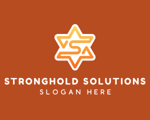 Hexagram Star Letter S logo design