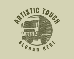 Rustic Truck Transport logo design