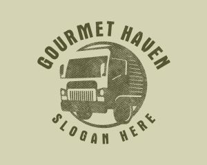 Rustic Truck Transport logo design