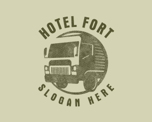 Rustic Truck Transport logo design