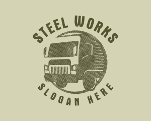 Rustic Truck Transport logo design