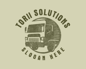 Rustic Truck Transport logo design