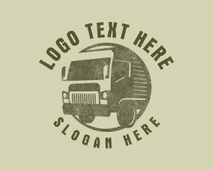 Grunge - Rustic Truck Transport logo design