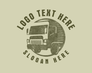 Truck - Rustic Truck Transport logo design