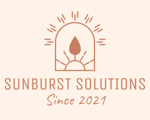 Sunburst - Boho Sun Candle logo design