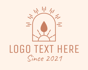 Religious - Boho Sun Candle logo design