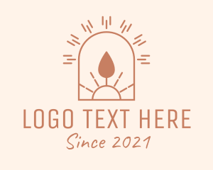 Commemoration - Boho Sun Candle logo design