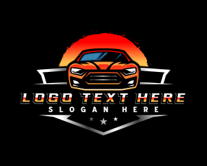 Car Repair - Sports Car Sedan Garage logo design