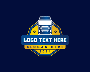 Trailer - Truck Transport Logistics logo design