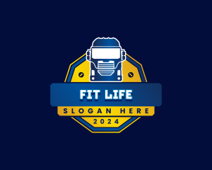 Truck Transport Logistics logo design