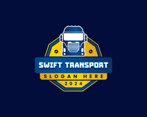 Transport - Truck Transport Logistics logo design