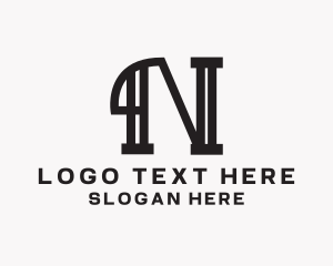 Architect - Creative Legal Firm Letter N logo design