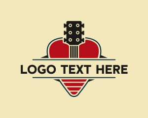 Sing - Music Guitar Pick logo design