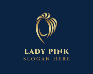 Lady Golden Hair logo design