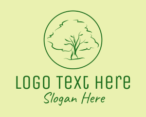 Willow Tree - Green Tree Nature logo design