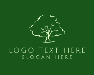 Park - Green Oak Tree Nature logo design