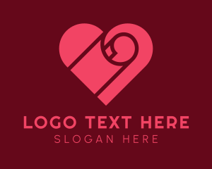 Rug - Heart Carpet Textile logo design