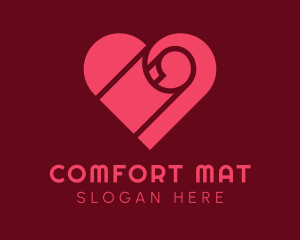 Mat - Heart Carpet Textile logo design