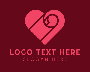 Carpet Shop - Heart Carpet Textile logo design