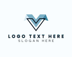 Slant - Generic Brand Letter V logo design