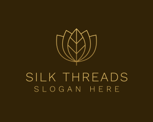 Golden Leaf Lotus logo design