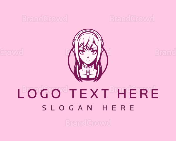 Anime Avatar Girl Logo