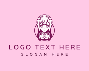 Girl - Anime Avatar Girl logo design