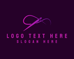 Infinity - Tailoring Fashion Needle logo design