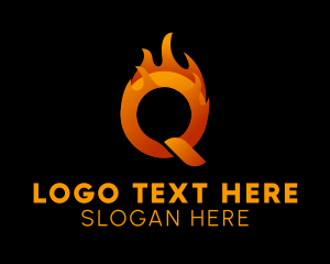 Heating - Heating Letter Q logo design