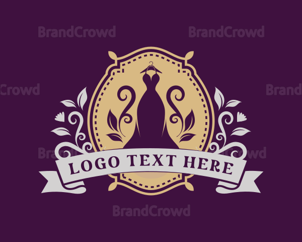 Luxury Floral Gown Dress Logo