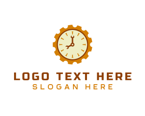 Cogwheel - Handyman Clock Cogwheel logo design