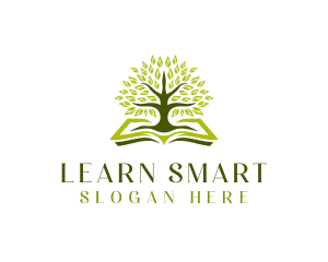 Educate - Tree Education Book logo design