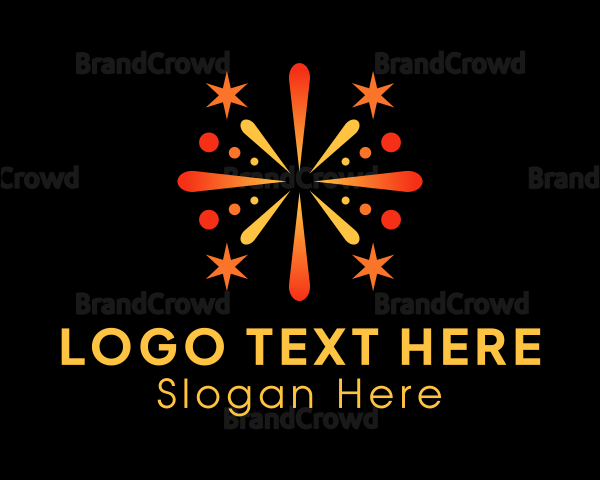 Starry Fireworks Explosion Logo