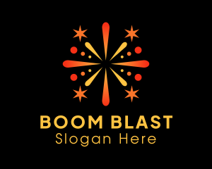 Starry Fireworks Explosion  logo design