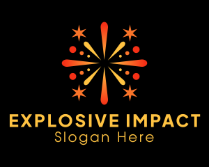 Starry Fireworks Explosion  logo design