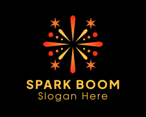 Starry Fireworks Explosion  logo design