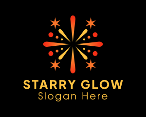 Starry Fireworks Explosion  logo design