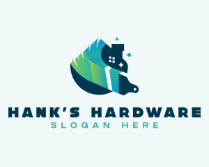 Paintbrush Paint Hardware logo design