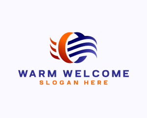 Cool Warm Ventilation logo design