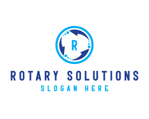 Rotary - Washing Machine Laundromat logo design