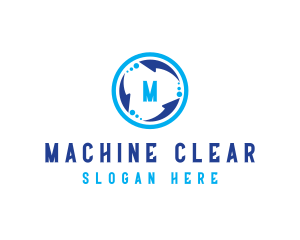 Washing Machine Laundromat logo design