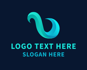 Virtual Reality - Blue Infinity Loop logo design