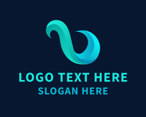 Telecommunications - Blue Infinity Loop logo design
